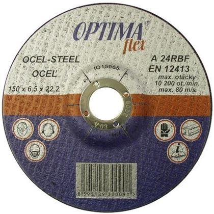 125x6.5 Fe Schleifscheibe fus Stahl IO12560