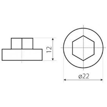 6.3 Kappen fur schrauben Tex RAL 7035 19-3/8 GRAUE