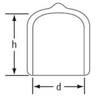 M12x19mm Plasticinnenstopfen with gewinde PCWA-0111-019
