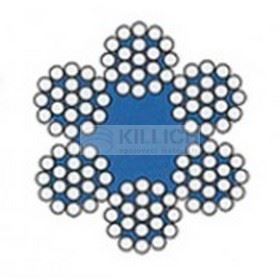 4.0 VERZINKT Stahldrahtseil 6x19+FC 150m spule DIN 3060