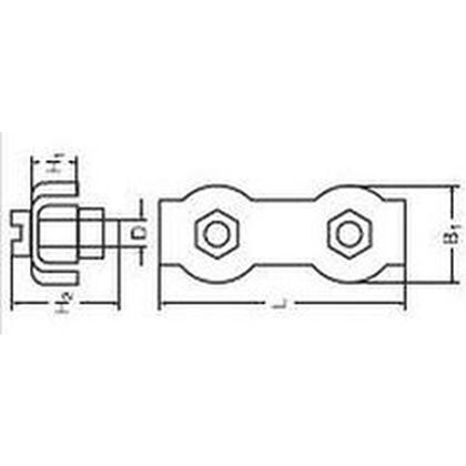 5 A2 EDELSTAHL Duplex drahtseilklemme