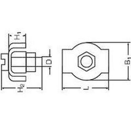 5 VERZINKT Flachdrahtseilklemmen Einfach