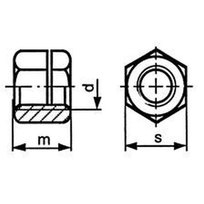 M5 VERZINKT Sechskantmuttern ESN H130