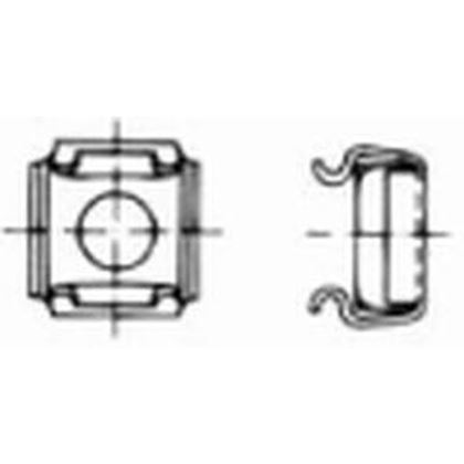 M10 VERZINKT Käftigmuttern 4.8x6.2 für Auge 12.3x12.3 1231-D
