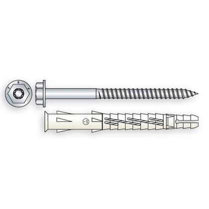 8x140 Universal-Senkkopfdübel aus nylon mit Sechskant kopf schrauben TORX 30