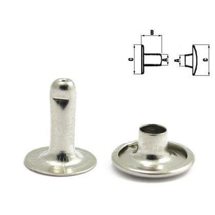 Nieten 3,6 x11sedlářský Nickel-geschlossenen zweiteiligen