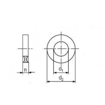 6 DUBO Sicherungs und Dichtringe BN 1078 weiss