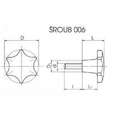 M6x12 Kunststoffschraube schwarz Polyamid 6 Rillen TYP 3