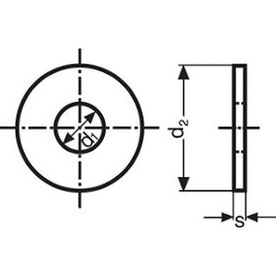 M12 d. 14x58x6 A4 EDELSTAHL Schieben fur Holzkonstruktionen DIN 1052
