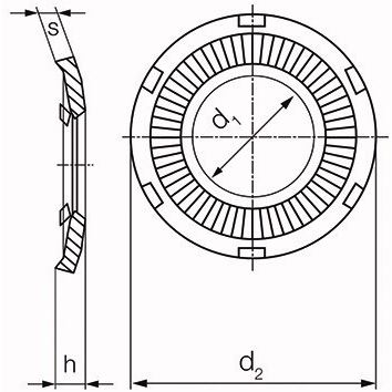 Sperrkantscheibe 8.2x16.2x1.4 GEOMET 321 P