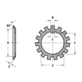 MB12 EDELSTAHL 60x73x85 Scheibe unter KM Mutter DIN 5406