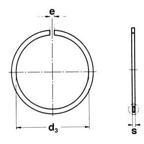 Ring 160 BLANK Sprengringe für Lager mit Ringnut DIN 5417