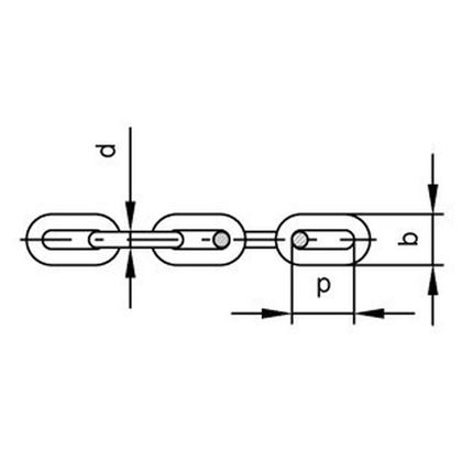 2x13 A4 EDELSTAHL Rundstahlkette DIN 766