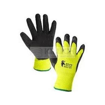 Handschuhe SALANGANA WINTER gelb, halbgetränkt in Latex, Größe 10