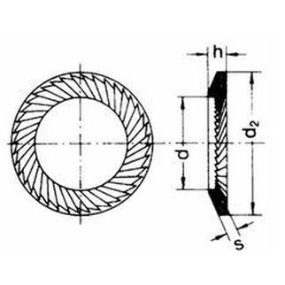 M10 d. 10.5x16x0.9 BLANK Sicherungsschieben typ S SCHNORR DIN 9250S