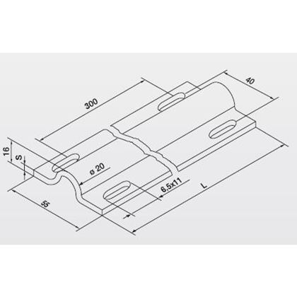 Halterung mit Befestigungblech für 30x10 Verriegelungsschiene FLOOR