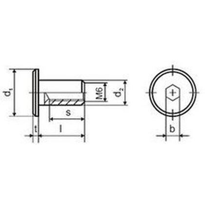 M6x17 VERZINKT Verbindungselemet 15 Kopf JCN- FRAFG