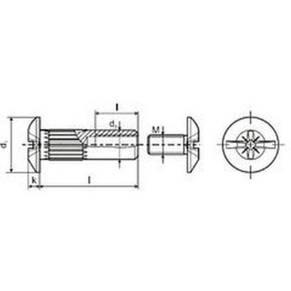 M4x30 BRONZE Rundmuttern + schrauben