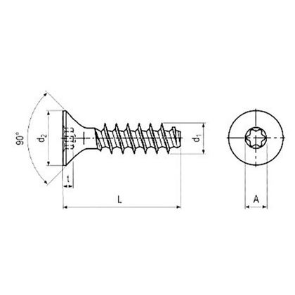 4.0x12 F VERZINKT Senkschrauben mit Kreuzschlitz Pozidriv, PLASFAST 30