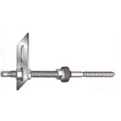 M10x200 A2 EDELSTAHL Stockschrauben mit holz und metrischem gewinde+anchluss, schraubenmuttern und scheibe