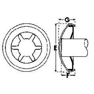 d. 12x26x7.5 VERZINKT StarLock-Sicherungsscheiben