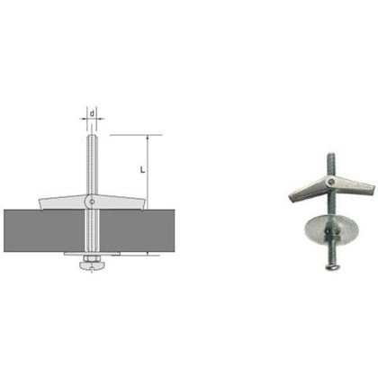 M4 Federklappdübel mit Schraube 600179