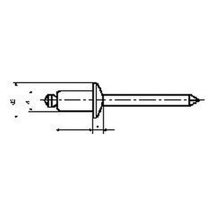 4.0x20 Al/A2 Blindnieten mit Flachkopf 12 mm DIN 7337 A