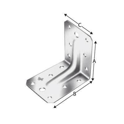 65x90x90 Winkelverbinder mit rippe 90 ABR90-B