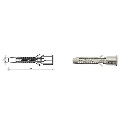 6x51 Knotendubel mit Flansch UH-L