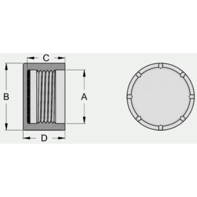 Verschlusskappen mit Gewinde M16x1.5 HD-PE-Gelb