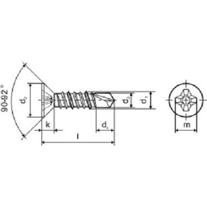 3.9x19 MVZ-A VERZINKT Senkbohrschraube fur Fenster