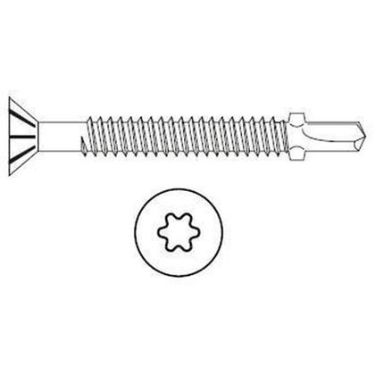 4.0x40 BLAU VERZINKT Spanplattenschrauben, Senkkopf, Bohrspitze TORX 20 Frasrippen