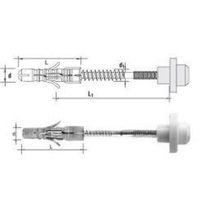 Befestigungset für Waschbecken 8x100