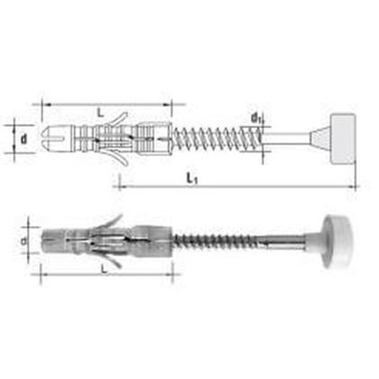 Befestigungset für Klosettbecken 6x80