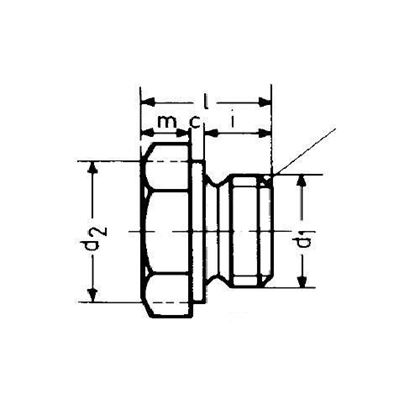 26x1.5 VERZINKT Verschlussschrauben mit Bund Aussensechskant DIN 7604 A
