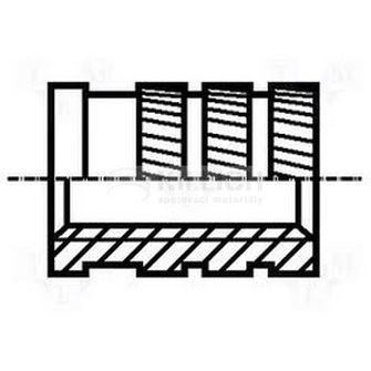 M6x9 MESSING Spreiz-Gewinde-Einsätze für harte Thermo- und Duroplaste BN 1054