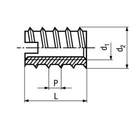 M2.5xM4.5x0.5x6 WEISSES ZINK Gewindeeinsätze ENSAT 302
