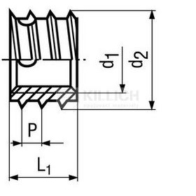 M10x14x1.5x10 EDELSTAAL 1.4305 Gewinde-Einsätze selbstschneidend, kurz TYP BAV-Ensat 307