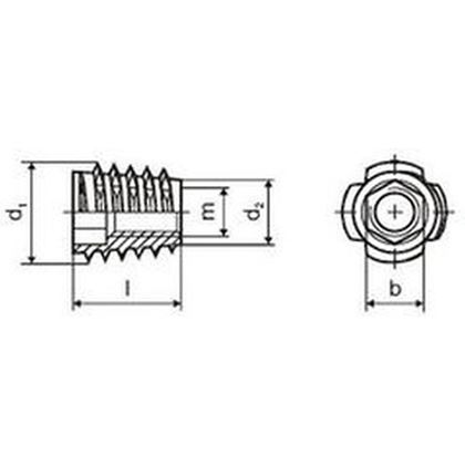 M6x20 E WEISS VERZINKT Muttern zur Möbelherstellung FLBVH