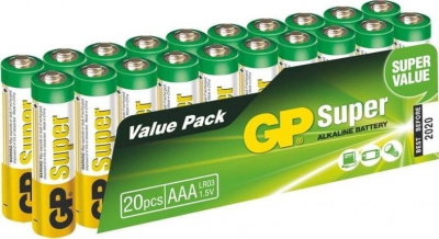 Alkaline-Batterie GP SUPER AAA 1.5V, blister (20 stk)