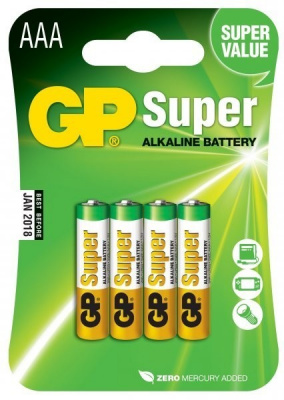 Alkaline-Batterie GP SUPER AAA 1.5V, blister (4 stk)