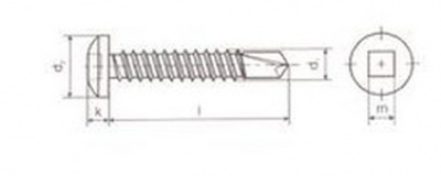 4.8x19 Bohrschrauben, Halbrundkopf TORX