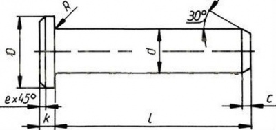 18h11x60 BLANK stift DIN 1435 A