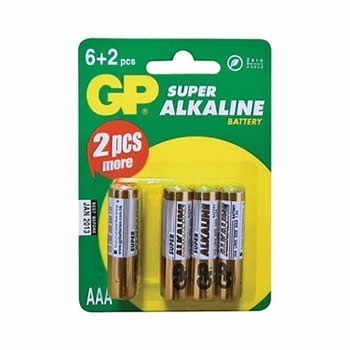 Alkaline-Batterie GP SUPER AAA 1.5V, blister (6+2 stk)