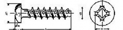 1.8x5 VERZINKT PT-Schrauben Linsenkopf mit Kreuzschlitz PH BN 13577 WN1412