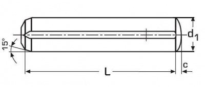 3x16 BLANK Zylinderkerbstifte DIN 1473
