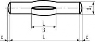 5x24 Knebelkerbstifte DIN 1475