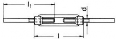 Spannschlösser M20 BLANK S235JR zwei Anschweißenden DIN 1480