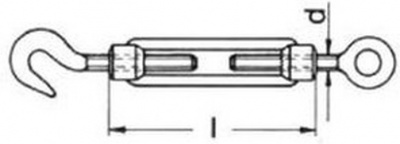 M8 A4 EDELSTAHL Spanschlosser mit Haken und Ose DIN 1480