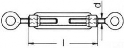 Spannschlösser M14 VERZINKT S235JR zwei Ringösen DIN 1480